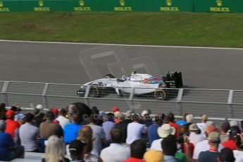 World © Octane Photographic Ltd. Friday 6th June 2014. Canada - Circuit Gilles Villeneuve, Montreal. Formula 1 Practice 1. Williams Martini Racing FW36 – Valtteri Bottas Digital Ref: 0978LB1D1592