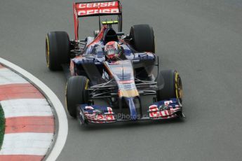 World © Octane Photographic Ltd. Friday 6th June 2014. Canada - Circuit Gilles Villeneuve, Montreal. Formula 1 Practice 1. Scuderia Toro Rosso STR 9 – Daniil Kvyat. Digital Ref: 0978LB1D2235