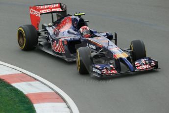 World © Octane Photographic Ltd. Friday 6th June 2014. Canada - Circuit Gilles Villeneuve, Montreal. Formula 1 Practice 1. Scuderia Toro Rosso STR 9 – Daniil Kvyat. Digital Ref: 0978LB1D2326