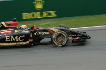 World © Octane Photographic Ltd. Friday 6th June 2014. Canada - Circuit Gilles Villeneuve, Montreal. Formula 1 Practice 1. Lotus F1 Team E22 - Romain Grosjean. Digital Ref: 0978LB1D2402