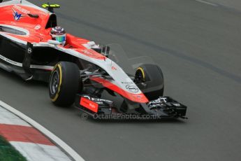 World © Octane Photographic Ltd. Friday 6th June 2014. Canada - Circuit Gilles Villeneuve, Montreal. Formula 1 Practice 1. Marussia F1 Team MR03 - Max Chilton. Digital Ref: 0978LB1D2578