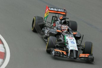 World © Octane Photographic Ltd. Friday 6th June 2014. Canada - Circuit Gilles Villeneuve, Montreal. Formula 1 Practice 1. Sahara Force India VJM07 – Nico Hulkenburg. Digital Ref : 0978LB1D2611