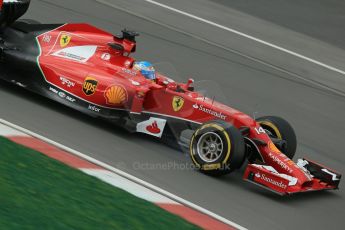 World © Octane Photographic Ltd. Friday 6th June 2014. Canada - Circuit Gilles Villeneuve, Montreal. Formula 1 Practice 1. Scuderia Ferrari F14T - Fernando Alonso. Digital Ref: 0978LB1D2751