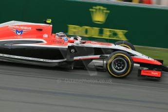 World © Octane Photographic Ltd. Friday 6th June 2014. Canada - Circuit Gilles Villeneuve, Montreal. Formula 1 Practice 1. Marussia F1 Team MR03 - Max Chilton. Digital Ref: 0978LB1D2826