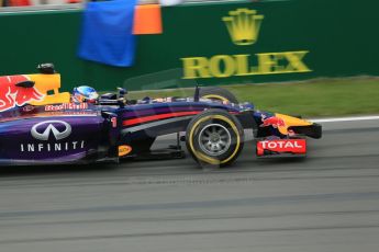 World © Octane Photographic Ltd. Friday 6th June 2014. Canada - Circuit Gilles Villeneuve, Montreal. Formula 1 Practice 1. Infiniti Red Bull Racing RB10 - Sebastian Vettel. Digital Ref: 0978LB1D2868