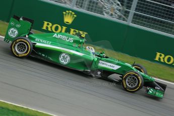 World © Octane Photographic Ltd. Friday 6th June 2014. Canada - Circuit Gilles Villeneuve, Montreal. Formula 1 Practice 1. Caterham F1 Team CT05 – Marcus Ericsson. Digital Ref: 0978LB1D2997