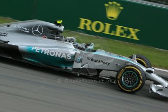 World © Octane Photographic Ltd. Friday 6th June 2014. Canada - Circuit Gilles Villeneuve, Montreal. Formula 1 Practice 1. Mercedes AMG Petronas F1 W05 Hybrid - Nico Rosberg. Digital Ref: 0978LB1D3017