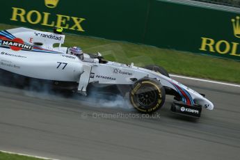 World © Octane Photographic Ltd. Friday 6th June 2014. Canada - Circuit Gilles Villeneuve, Montreal. Formula 1 Practice 1. Williams Martini Racing FW36 – Valtteri Bottas Digital Ref: 0978LB1D3044