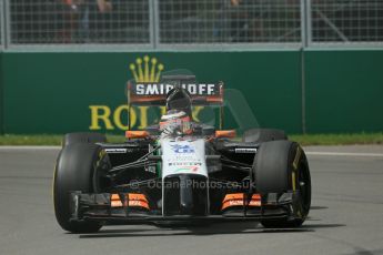 World © Octane Photographic Ltd. Friday 6th June 2014. Canada - Circuit Gilles Villeneuve, Montreal. Formula 1 Practice 1. Sahara Force India VJM07 – Nico Hulkenburg. Digital Ref : 0978LB1D3088