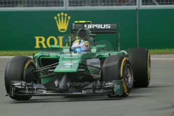 World © Octane Photographic Ltd. Friday 6th June 2014. Canada - Circuit Gilles Villeneuve, Montreal. Formula 1 Practice 1. Caterham F1 Team CT05 – Marcus Ericsson. Digital Ref: 0978LB1D3126