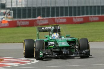 World © Octane Photographic Ltd. Friday 6th June 2014. Canada - Circuit Gilles Villeneuve, Montreal. Formula 1 Practice 2. Caterham F1 Team CT05 – Marcus Ericsson. Digital Ref: 0979LB1D3685