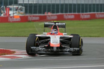 World © Octane Photographic Ltd. Friday 6th June 2014. Canada - Circuit Gilles Villeneuve, Montreal. Formula 1 Practice 2. Marussia F1 Team MR03 - Max Chilton. Digital Ref: 0979LB1D3766