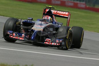 World © Octane Photographic Ltd. Friday 6th June 2014. Canada - Circuit Gilles Villeneuve, Montreal. Formula 1 Practice 2. Scuderia Toro Rosso STR 9 – Daniil Kvyat. Digital Ref: 0979LB1D4024