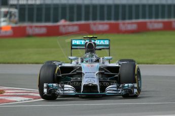 World © Octane Photographic Ltd. Friday 6th June 2014. Canada - Circuit Gilles Villeneuve, Montreal. Formula 1 Practice 2. Mercedes AMG Petronas F1 W05 Hybrid - Nico Rosberg. Digital Ref: 0979LB1D4064