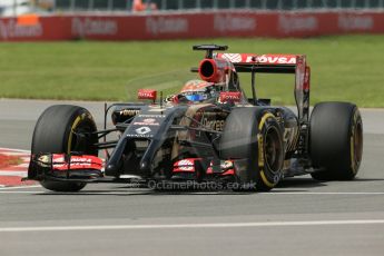 World © Octane Photographic Ltd. Friday 6th June 2014. Canada - Circuit Gilles Villeneuve, Montreal. Formula 1 Practice 2. Lotus F1 Team E22 - Romain Grosjean. Digital Ref: 0979LB1D4191