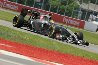 World © Octane Photographic Ltd. Friday 6th June 2014. Canada - Circuit Gilles Villeneuve, Montreal. Formula 1 Practice 2. Sauber C33 - Esteban Gutierrez. Digital Ref: 0979LB1D4199