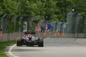 World © Octane Photographic Ltd. Friday 6th June 2014. Canada - Circuit Gilles Villeneuve, Montreal. Formula 1 Practice 2. Infiniti Red Bull Racing RB10 – Daniel Ricciardo. Digital Ref: 0979LB1D4376