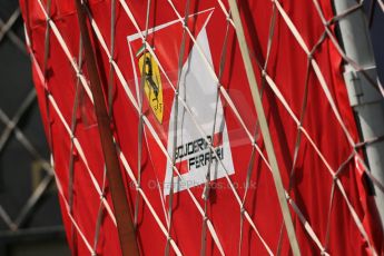 World © Octane Photographic Ltd. Friday 6th June 2014. Canada - Circuit Gilles Villeneuve, Montreal. Formula 1 Practice 2. Scuderia Ferrari logo. Digital Ref: 0979LB1D4485