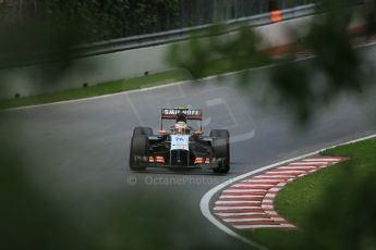 World © Octane Photographic Ltd. Friday 6th June 2014. Canada - Circuit Gilles Villeneuve, Montreal. Formula 1 Practice 2. Sahara Force India VJM07 – Sergio Perez. Digital Ref: 0979LB1D4852