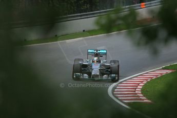 World © Octane Photographic Ltd. Friday 6th June 2014. Canada - Circuit Gilles Villeneuve, Montreal. Formula 1 Practice 2. Mercedes AMG Petronas F1 W05 Hybrid – Lewis Hamilton. Digital Ref: 0979LB1D4906