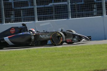 World © Octane Photographic Ltd. Saturday 7th June 2014. Canada - Circuit Gilles Villeneuve, Montreal. Formula 1 Practice 3. Sauber C33 – Adrian Sutil. Digital Ref: 0982LB1D5362