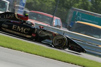 World © Octane Photographic Ltd. Saturday 7th June 2014. Canada - Circuit Gilles Villeneuve, Montreal. Formula 1 Practice 3. Lotus F1 Team E22 – Pastor Maldonado. Digital Ref: 0982LB1D5371