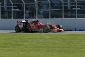 World © Octane Photographic Ltd. Saturday 7th June 2014. Canada - Circuit Gilles Villeneuve, Montreal. Formula 1 Practice 3. Scuderia Ferrari F14T - Fernando Alonso. Digital Ref: 0982LB1D5414