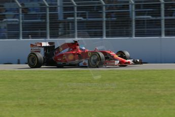 World © Octane Photographic Ltd. Saturday 7th June 2014. Canada - Circuit Gilles Villeneuve, Montreal. Formula 1 Practice 3. Scuderia Ferrari F14T - Fernando Alonso. Digital Ref: 0982LB1D5415