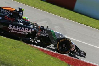 World © Octane Photographic Ltd. Saturday 7th June 2014. Canada - Circuit Gilles Villeneuve, Montreal. Formula 1 Practice 3. Sahara Force India VJM07 – Sergio Perez. Digital Ref: 0982LB1D5652