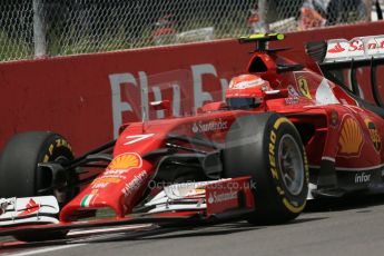 World © Octane Photographic Ltd. Saturday 7th June 2014. Canada - Circuit Gilles Villeneuve, Montreal. Formula 1 Qualifying. Scuderia Ferrari F14T – Kimi Raikkonen. Digital Ref: 0983LB1D5865