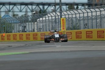 World © Octane Photographic Ltd. Saturday 7th June 2014. Canada - Circuit Gilles Villeneuve, Montreal. Formula 1 Qualifying. Sahara Force India VJM07 – Sergio Perez. Digital Ref: 0983LB1D5896