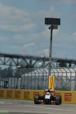 World © Octane Photographic Ltd. Saturday 7th June 2014. Canada - Circuit Gilles Villeneuve, Montreal. Formula 1 Qualifying. Sahara Force India VJM07 – Nico Hulkenburg. Digital Ref : 0983LB1D5933