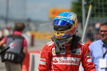 World © Octane Photographic Ltd. Saturday 7th June 2014. Canada - Circuit Gilles Villeneuve, Montreal. Formula 1 Qualifying. Scuderia Ferrari F14T - Fernando Alonso. Digital Ref: 0983LB1D6471