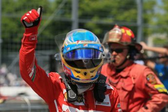 World © Octane Photographic Ltd. Saturday 7th June 2014. Canada - Circuit Gilles Villeneuve, Montreal. Formula 1 Qualifying. Scuderia Ferrari F14T - Fernando Alonso. Digital Ref: 0983LB1D6485