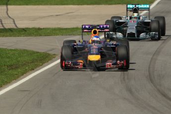 World © Octane Photographic Ltd. Sunday 8th June 2014. Canada - Circuit Gilles Villeneuve, Montreal. Formula 1 Race. Infiniti Red Bull Racing RB10 - Sebastian Vettel. Digital Ref: 0986LB1D0286
