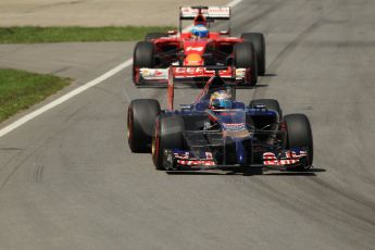 World © Octane Photographic Ltd. Sunday 8th June 2014. Canada - Circuit Gilles Villeneuve, Montreal. Formula 1 Race. Scuderia Toro Rosso STR9 - Jean-Eric Vergne. Digital Ref: 0986LB1D0305