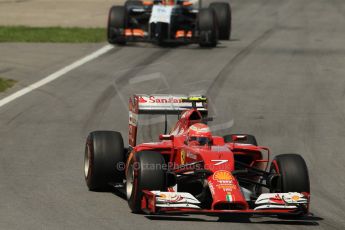 World © Octane Photographic Ltd. Sunday 8th June 2014. Canada - Circuit Gilles Villeneuve, Montreal. Formula 1 Race. Scuderia Ferrari F14T – Kimi Raikkonen. Digital Ref: 0986LB1D0376