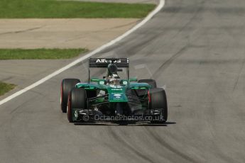World © Octane Photographic Ltd. Sunday 8th June 2014. Canada - Circuit Gilles Villeneuve, Montreal. Formula 1 Race. Caterham F1 Team CT05 – Kamui Kobayashi. Digital Ref: 0986LB1D0400