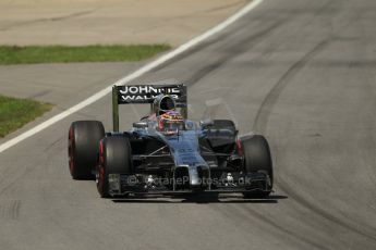 World © Octane Photographic Ltd. Sunday 8th June 2014. Canada - Circuit Gilles Villeneuve, Montreal. Formula 1 Race. McLaren Mercedes MP4/29 - Jenson Button. Digital Ref: 0986LB1D0451