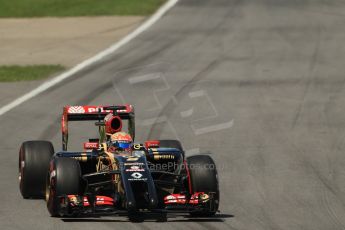 World © Octane Photographic Ltd. Sunday 8th June 2014. Canada - Circuit Gilles Villeneuve, Montreal. Formula 1 Race. Lotus F1 Team E22 - Romain Grosjean. Digital Ref: 0986LB1D0469