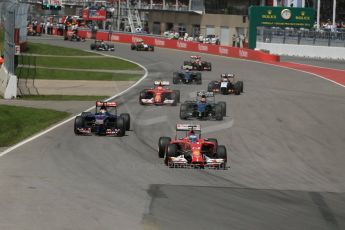 World © Octane Photographic Ltd. Sunday 8th June 2014. Canada - Circuit Gilles Villeneuve, Montreal. Formula 1 Race - Green Flag Lap. Scuderia Ferrari F14T - Fernando Alonso. Digital Ref: 0986LB1D8080