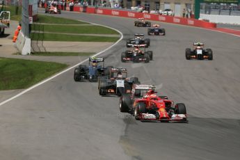 World © Octane Photographic Ltd. Sunday 8th June 2014. Canada - Circuit Gilles Villeneuve, Montreal. Formula 1 Race - Green Flag Lap. Scuderia Ferrari F14T – Kimi Raikkonen. Digital Ref: 0986LB1D8091