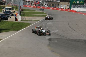 World © Octane Photographic Ltd. Sunday 8th June 2014. Canada - Circuit Gilles Villeneuve, Montreal. Formula 1 Race. Sahara Force India VJM07 – Sergio Perez. Digital Ref: 0986LB1D8246