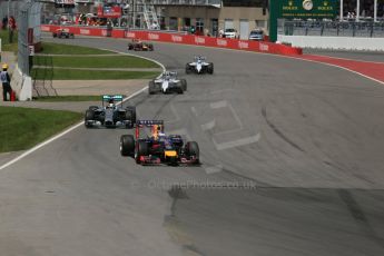World © Octane Photographic Ltd. Sunday 8th June 2014. Canada - Circuit Gilles Villeneuve, Montreal. Formula 1 Race. Infiniti Red Bull Racing RB10 - Sebastian Vettel. Digital Ref: 0986LB1D8280