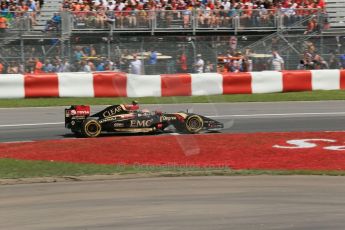 World © Octane Photographic Ltd. Sunday 8th June 2014. Canada - Circuit Gilles Villeneuve, Montreal. Formula 1 Race. Lotus F1 Team E22 - Romain Grosjean. Digital Ref: 0986LB1D8509