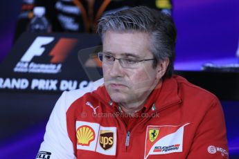 World © Octane Photographic Ltd. Friday 6th June 2014. Canada - Circuit Gilles Villeneuve, Montreal. Team personnel press conference. Scuderia Ferrari Technical Director (Chassis) – Pat Fry. Digital Ref: 0980LB1D5092