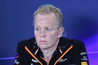 World © Octane Photographic Ltd. Friday 6th June 2014. Canada - Circuit Gilles Villeneuve, Montreal. Team personnel press conference. Sahara Force India Technical Director – Andrew Green. Digital Ref : 0980LB1D5100