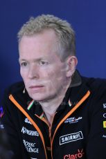 World © Octane Photographic Ltd. Friday 6th June 2014. Canada - Circuit Gilles Villeneuve, Montreal. Team personnel press conference. Sahara Force India Technical Director – Andrew Green. Digital Ref : 0980LB1D5180