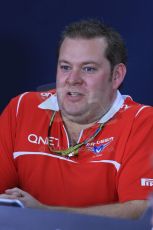 World © Octane Photographic Ltd. Friday 6th June 2014. Canada - Circuit Gilles Villeneuve, Montreal. Team personnel press conference. Marussia F1 Team Chief Engineer - Dave Greenwood. Digital Ref: 0980LB1D5189
