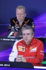 World © Octane Photographic Ltd. Friday 6th June 2014. Canada - Circuit Gilles Villeneuve, Montreal. Team personnel press conference. Scuderia Ferrari Technical Director (Chassis) – Pat Fry. Digital Ref: 0980LB1D9527